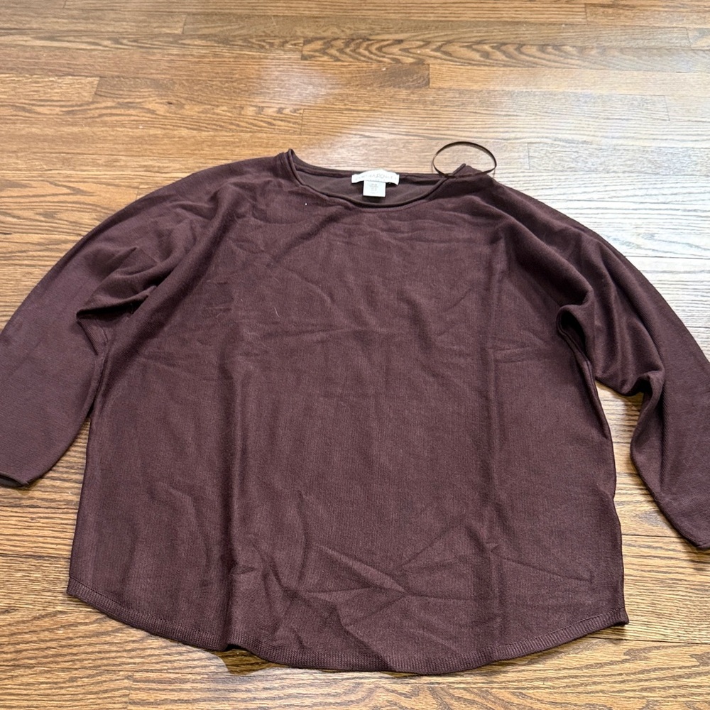 Cynthia Rowley Brown Knit Top Size Medium